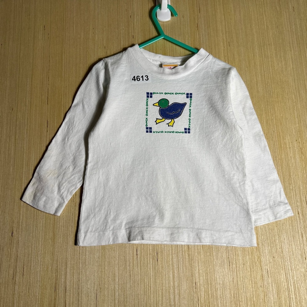 Vintage Sweet Potatoes Shirt Kids 4T White Quack Graphic Long Sleeve